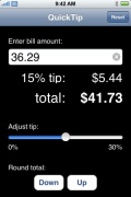 QuickTip Tip Calculator for iPhone