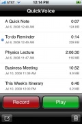 QuickVoice Recorder w/Free Voicemail for iPhone